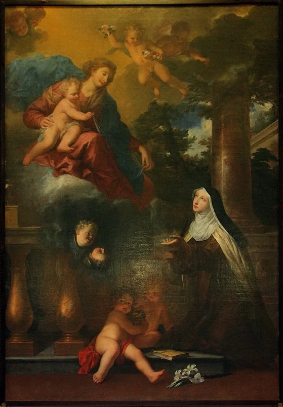 La vergine dà il manto a santa maria maddalena de' pazzi - San Bartolomeo, Prato